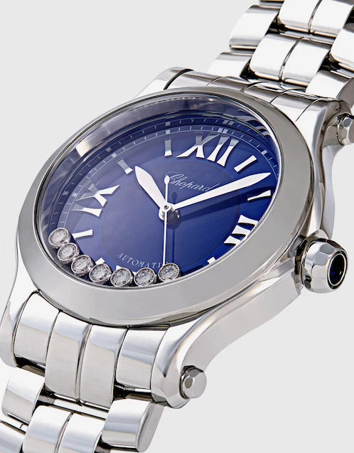 Happy Sport 36mm Automatic Diamonds Stainless Steel Watch