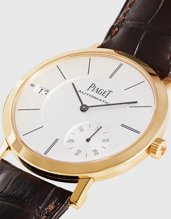 Piaget Altiplano 40mm Sapphire Crystal Case Back Alligator Leather Ultra-thin Automatic Mechanical Watch