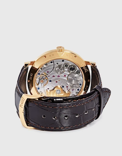 Altiplano 40mm Sapphire Crystal Case Back Alligator Leather Ultra-thin Automatic Mechanical Watch