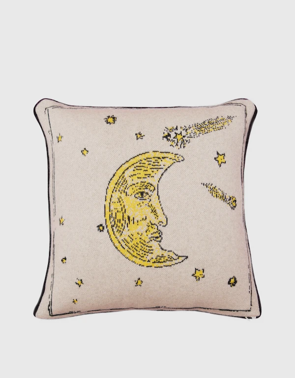 Saved NY Man in the Moon Cashmere Pillow