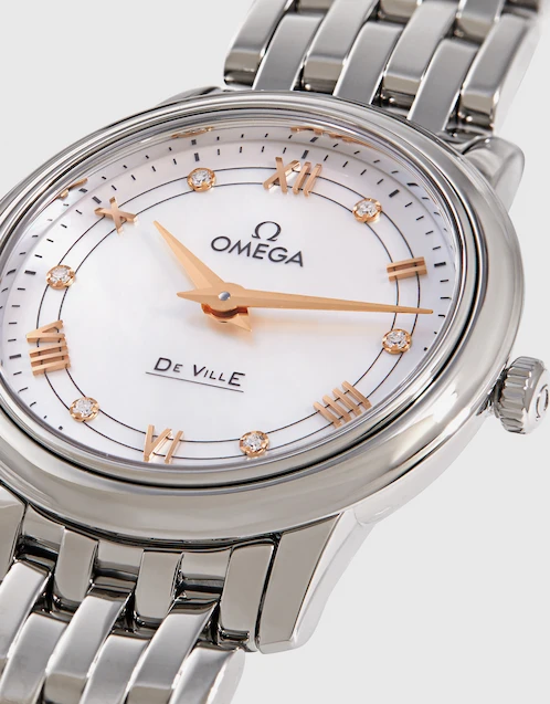 De Ville Prestige 27.4mm Quartz Diamonds Steel Watch