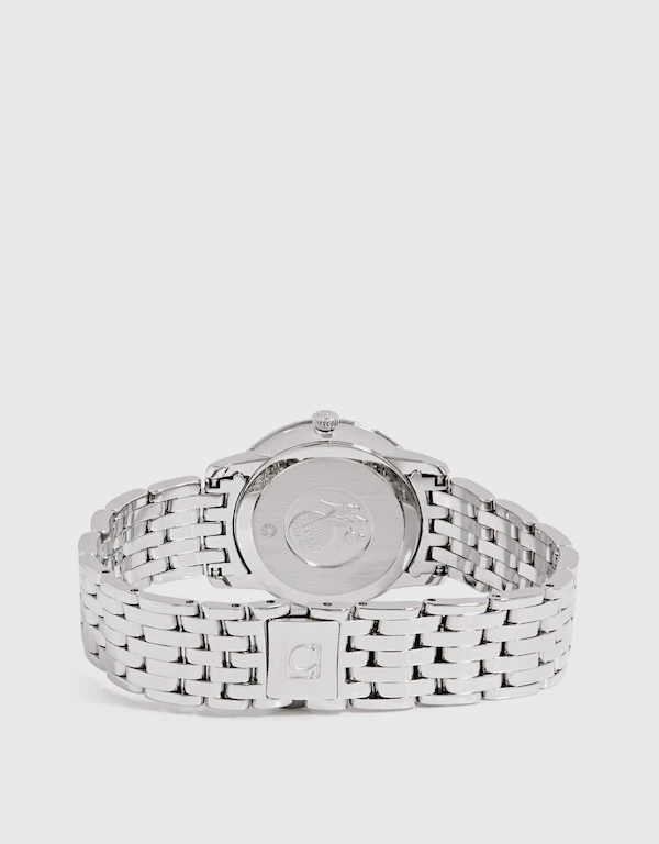 Omega De Ville Prestige 27.4mm Quartz Diamonds Steel Watch