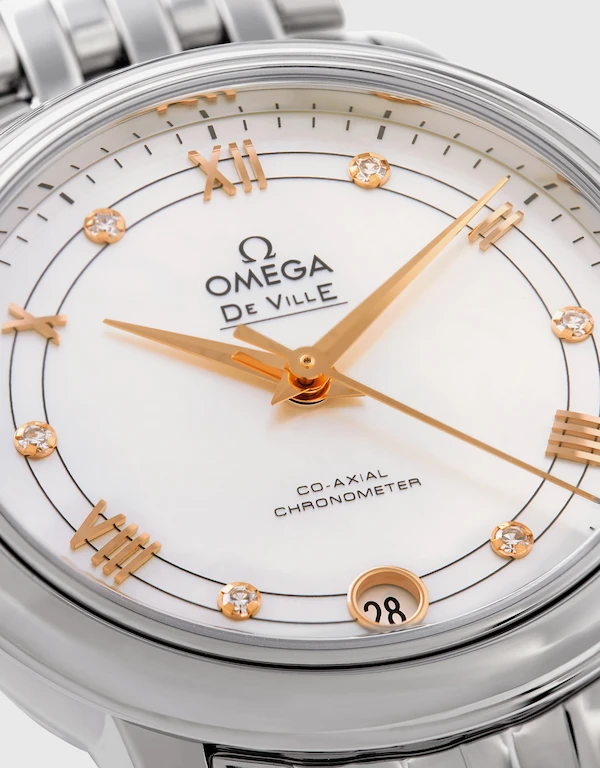Omega 典雅系列 32.7mm 同軸擒縱天文台鑽石不鏽鋼腕錶