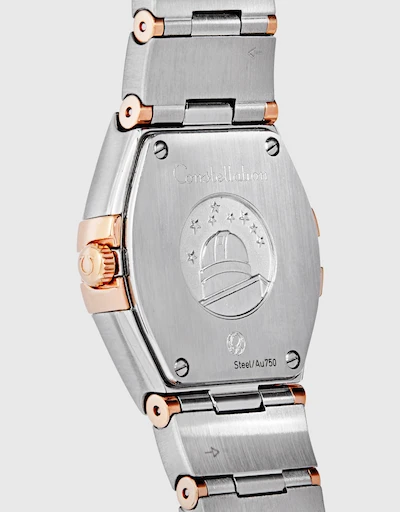 Constellation 24mm Quartz Diamonds Red Gold Steel Watch