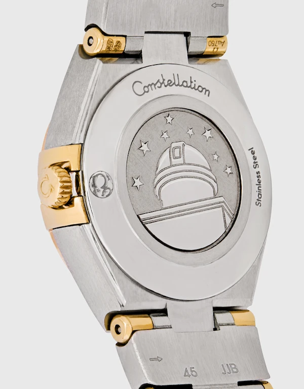 Omega 星座系列 25mm 石英黃金錶殼不鏽鋼腕錶