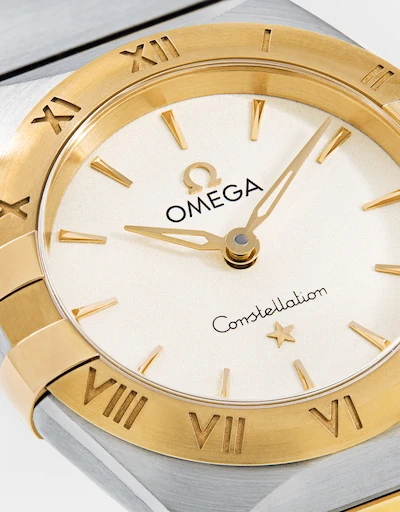 星座系列 25mm 石英黃金錶殼不鏽鋼腕錶