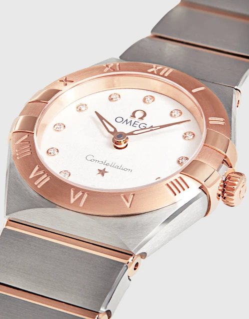 星座系列 25mm 石英鑽石Sedna™金錶殼不鏽鋼腕錶