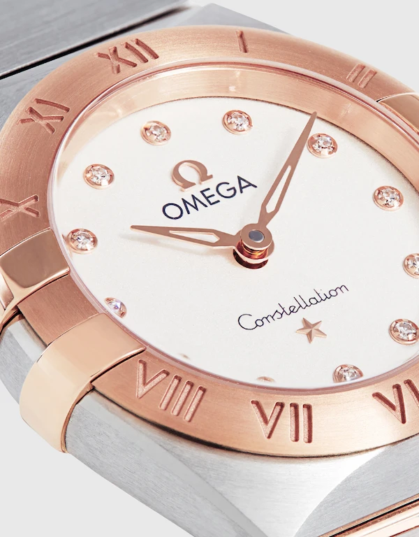 Omega Constellation 25mm Quartz Diamonds Sedna™ Gold Steel Watch