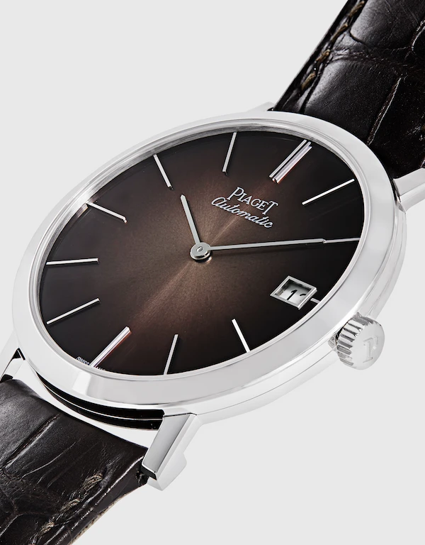 Piaget Altiplano 40mm Sapphire Crystal Case Back Alligator Leather Ultra-thin Automatic Mechanical Watch