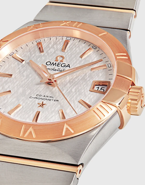 Omega 星座系列 38mm 同軸擒縱天文台玫瑰金精鋼腕錶