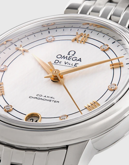 典雅系列 32.7mm 同軸擒縱天文台鑽石不鏽鋼腕錶