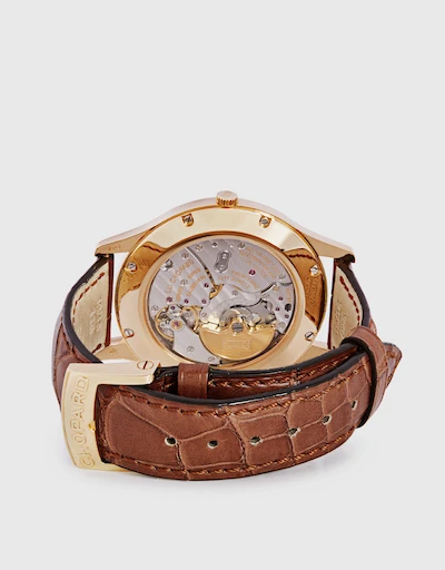 L.U.C. XPS 39.5mm 18kt Rose Gold  Automatic Alligator Leather Watch