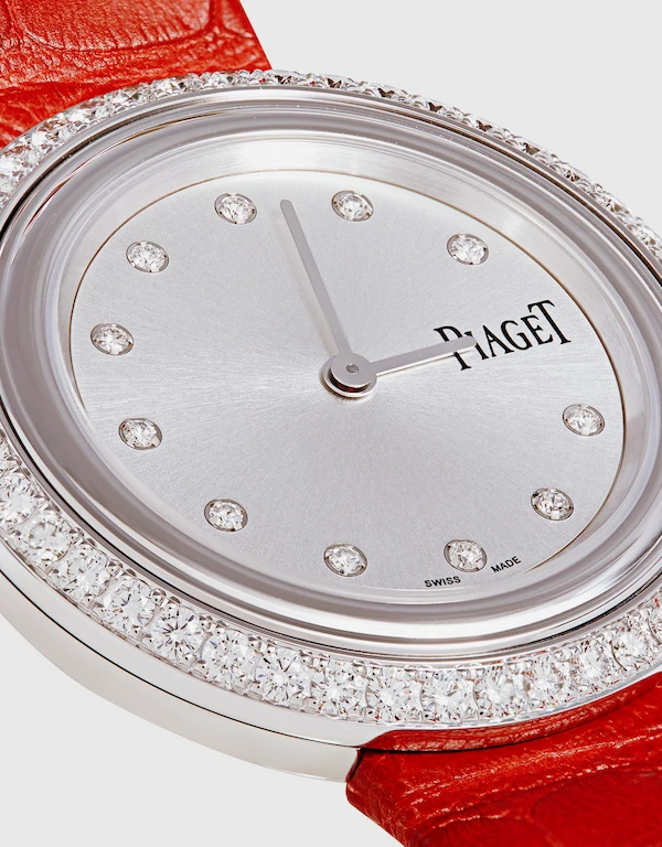 Piaget Possession 34mm 鑽石鱷魚皮石英機芯腕錶