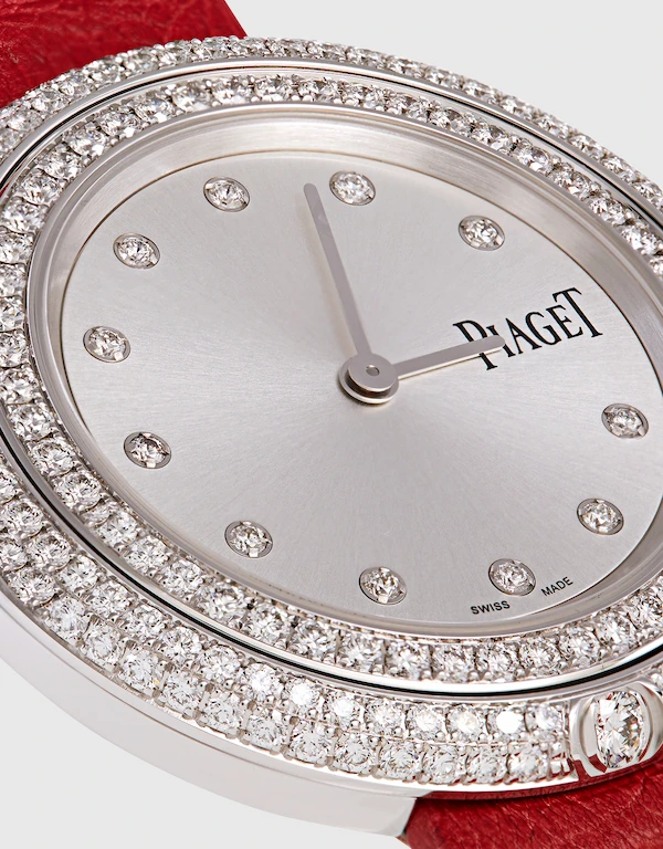 Piaget Possession 34mm 鑽石鱷魚皮石英機芯腕錶