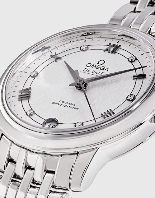 典雅系列 32.7mm 同軸擒縱天文台鑽石不鏽鋼腕錶