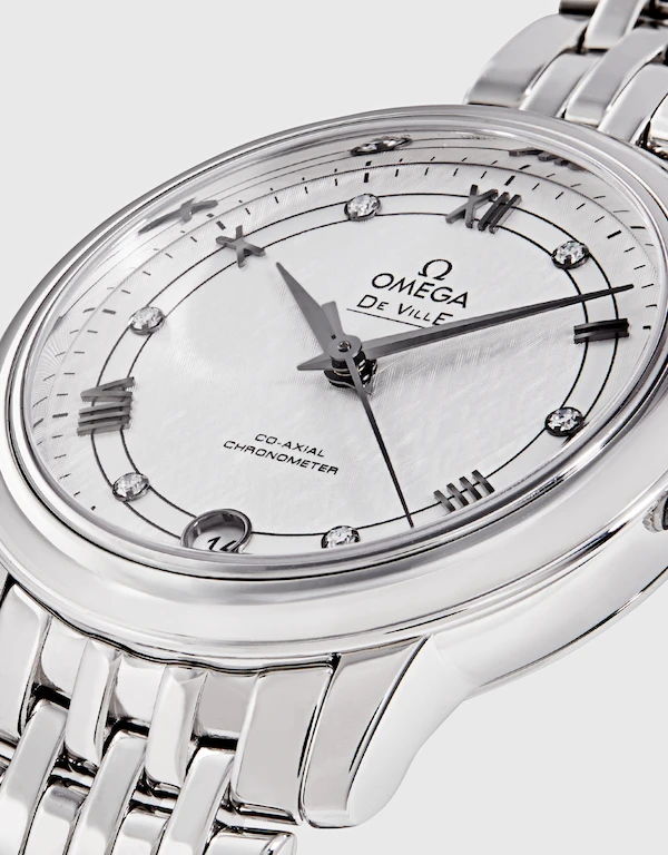 Omega 典雅系列 32.7mm 同軸擒縱天文台鑽石不鏽鋼腕錶