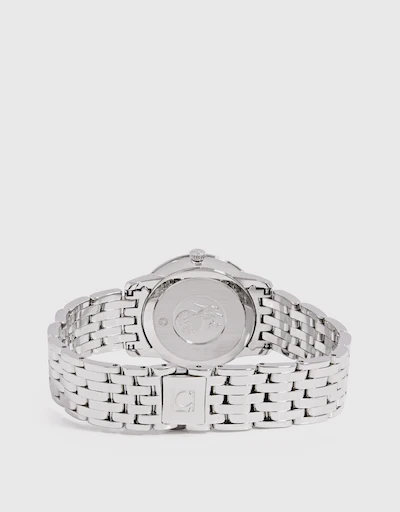 De Ville Prestige 32.7mm Co-Axial Chronometer Diamonds Steel Watch