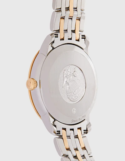 De Ville Prestige 32.7mm Co-Axial Chronometer Diamonds Red Gold Steel Watch