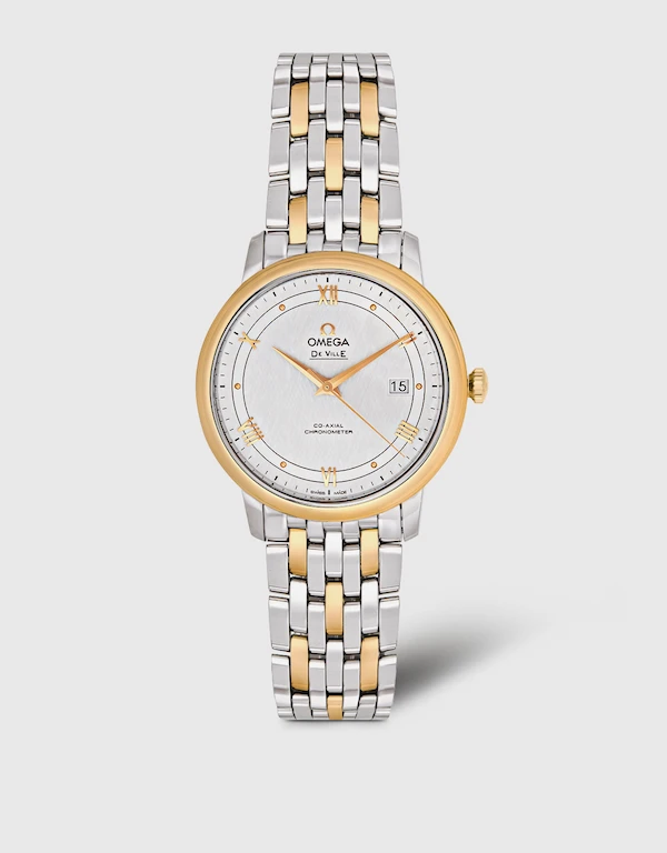 Omega 典雅系列 39.5mm 同軸擒縱天文台黃金不鏽鋼腕錶