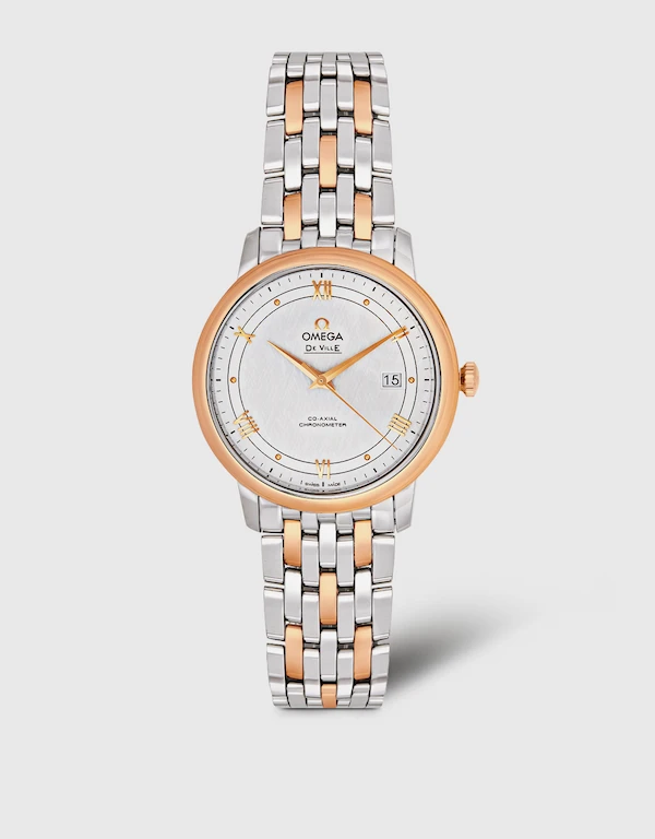 Omega 典雅系列 39.5mm 同軸擒縱天文台玫瑰金不鏽鋼腕錶