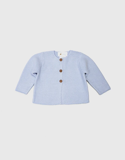 Baby Classic Knit Jacket-Light Blue 3-24M