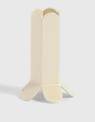 弧形小型燭台-Ivory