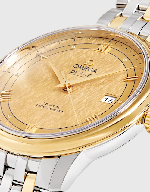 De Ville Prestige 39.5mm Co-Axial Chronometer Yellow Gold Steel Watch