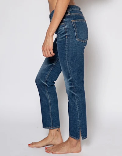 Mid-rised Straight-leg Jeans-Resin