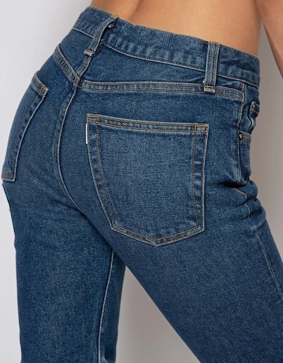 Mid-rised Straight-leg Jeans-Resin
