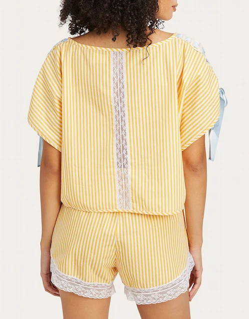 Gina 短袖上衣-Marigold Stripe
