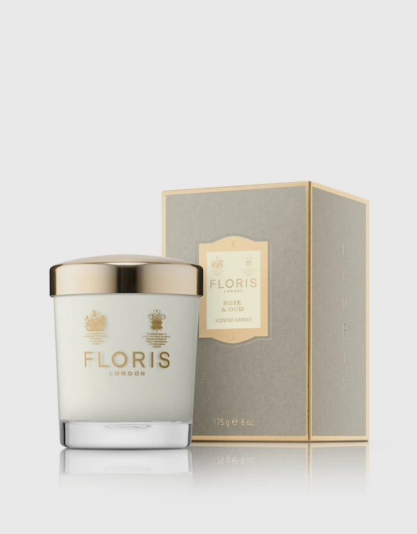 Floris Rose and Oud Scented Candle 175g