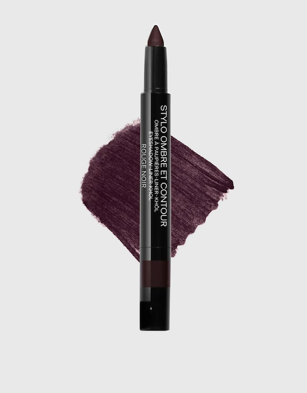 Chanel Beauty Stylo Ombre Et Contour 3-In-1 Eyeshadow-Eyeliner-Kohl Pencil-08 Rouge Noir