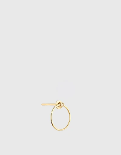 Orbit Infinity 鑽石14K黃金耳環