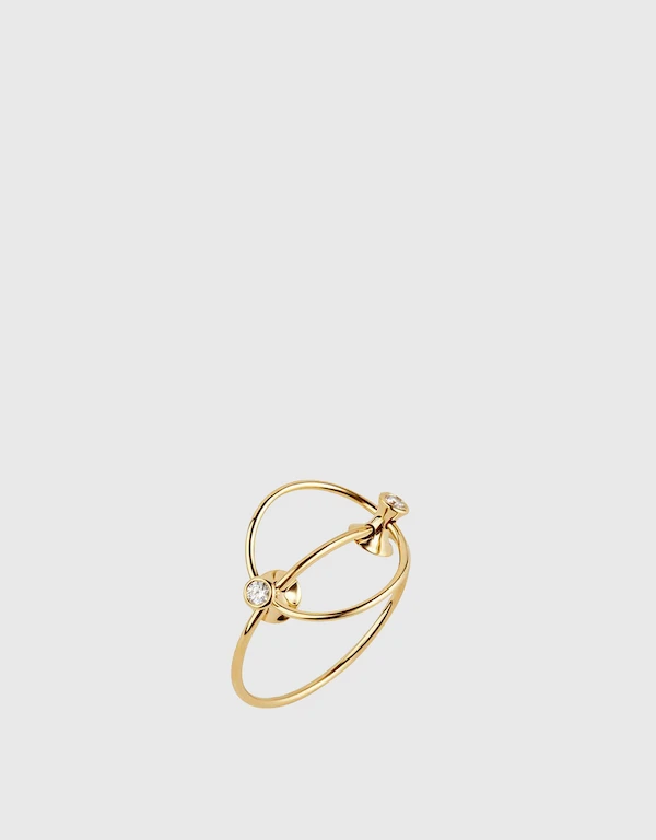 Ruifier Jewelry  Orbit Fine Diamond Equinox 14ct Yellow Gold Ring 