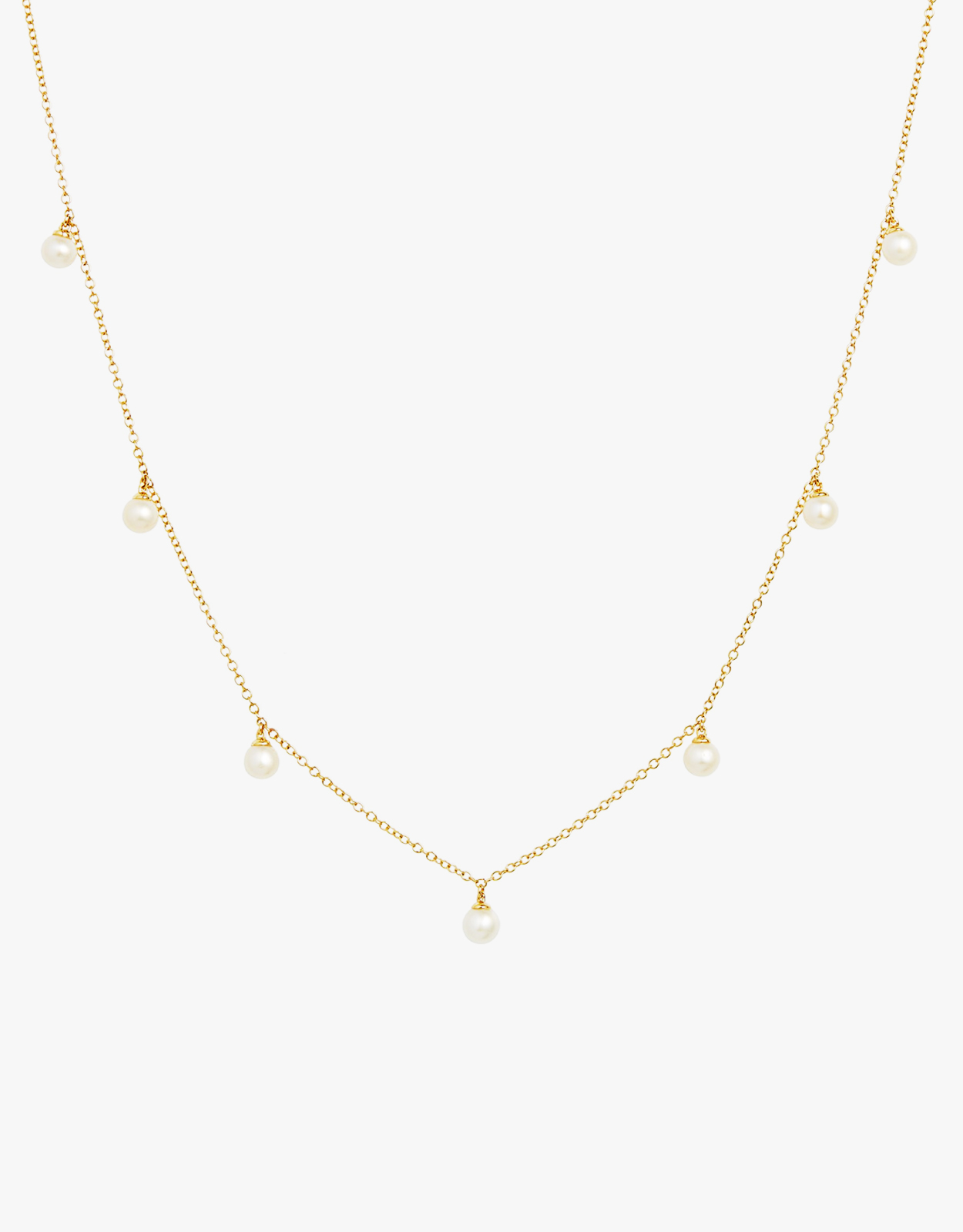 Ruifier Jewelry Morning Dew Mist 18ct Yellow Gold Necklace