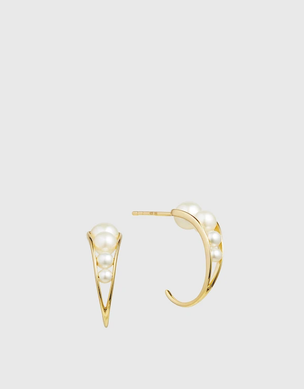 Ruifier Jewelry  Morning Dew Droplet 18ct Yellow Gold Earrings 