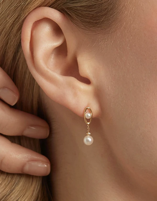 Ruifier Jewelry  Morning Dew Origin 18ct Yellow Gold Earrings 