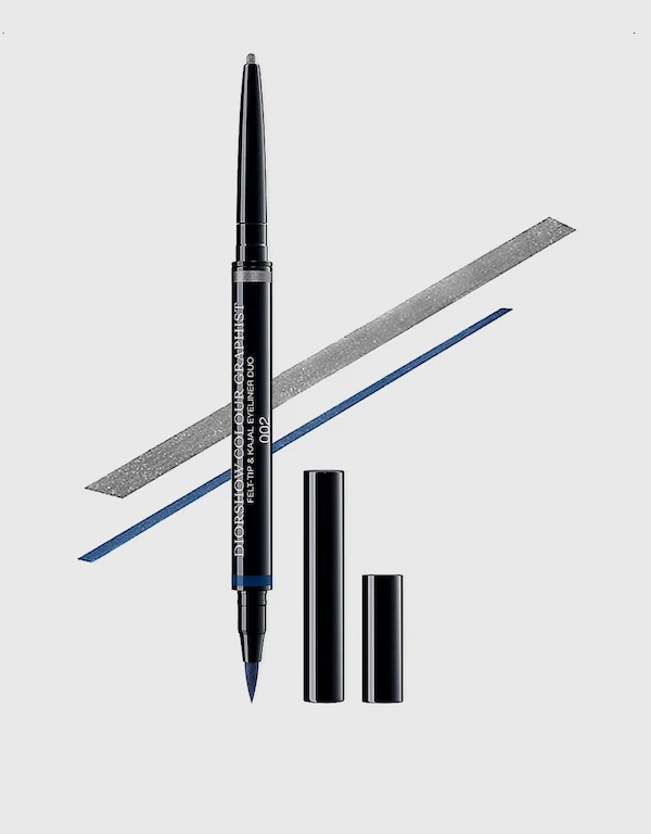 Dior Beauty Limited-edition Diorshow Colour Graphist Summer Dune Collection Eyeliner Duo-002 Blue Platinum