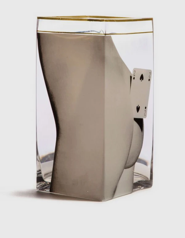 Seletti Seletti Wears Toiletpaper Two Of Spades Glass Vase 30cm