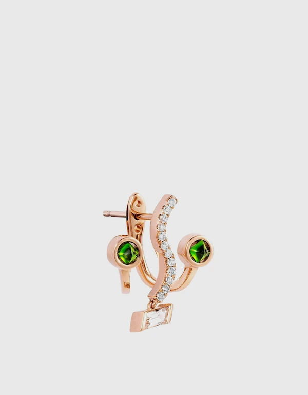 Ruifier Jewelry  Premiere Violetta 18ct 玫瑰金扇型耳環