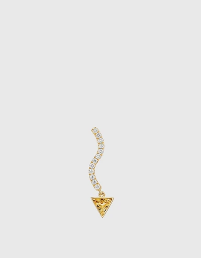 Premiere Octavia 18ct 黃金扇型耳環