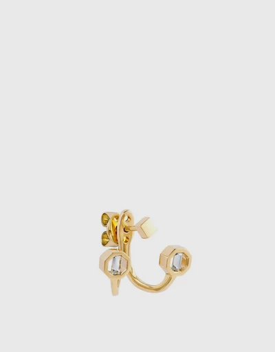 Premiere Octavia 18ct 黃金扇型耳環