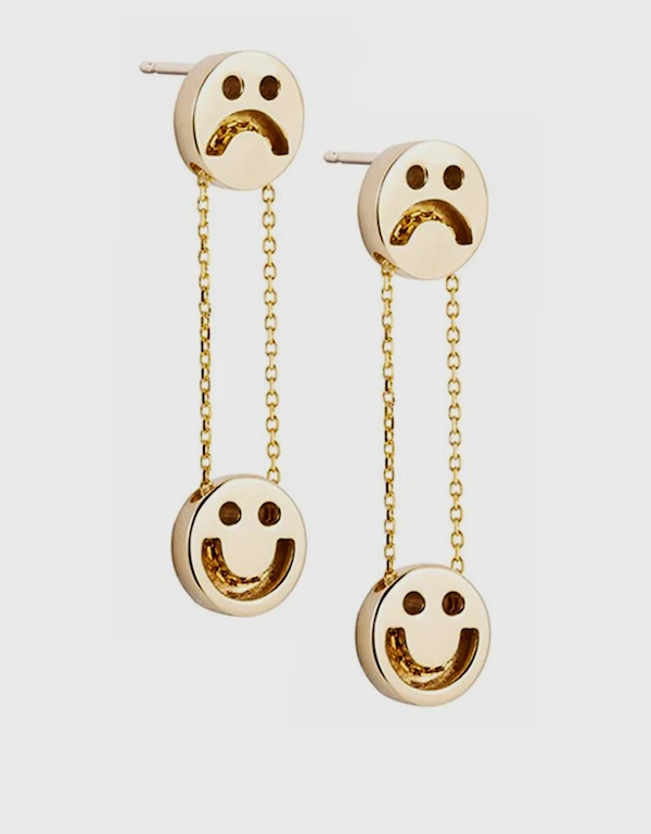 Ruifier Jewelry  Friends Happy Sad Drop Earrings 