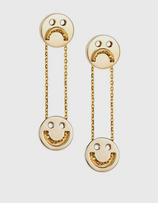 Ruifier Jewelry  Friends Happy Sad Drop Earrings 