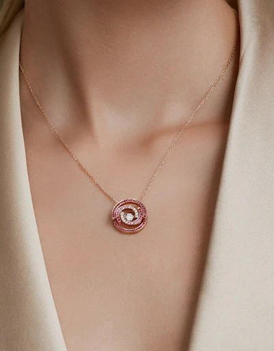 Galaxy Tsavorite 18ct Rose Gold Pendant Necklace