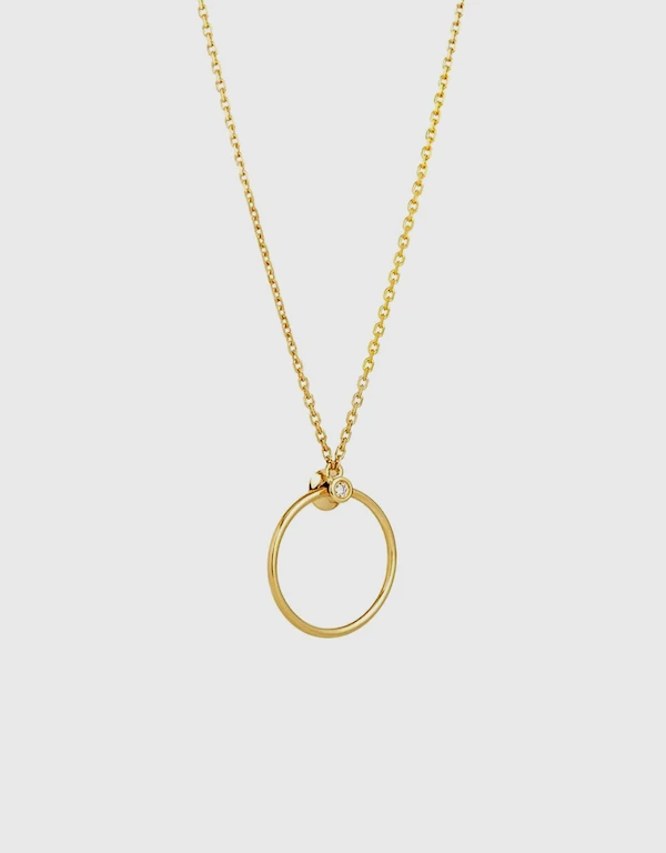 Ruifier Jewelry  Orbit Fine Infinity 14ct Yellow Gold Necklace 