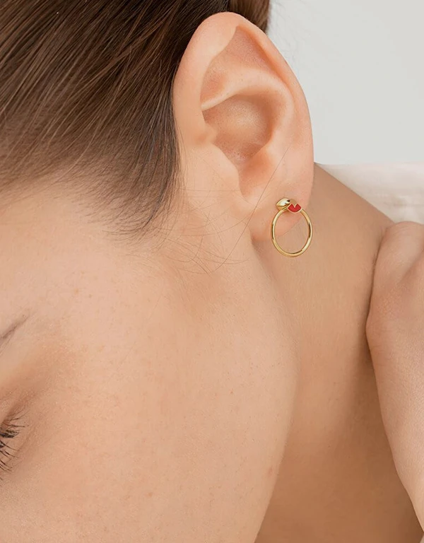 Ruifier Jewelry  Orbit Infinity Lips Earrings 