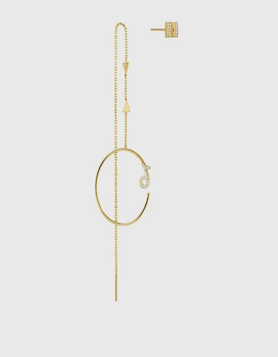Modern Words Fine Melody 18ct Yellow Gold Earring Set 