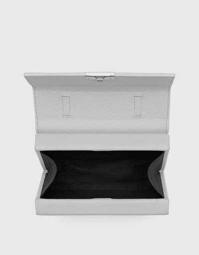 Mary Mini Pebble Leather Box Crossbody Bag-Taupe