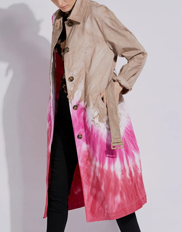 MSGM Tie-dyed Trench Coat